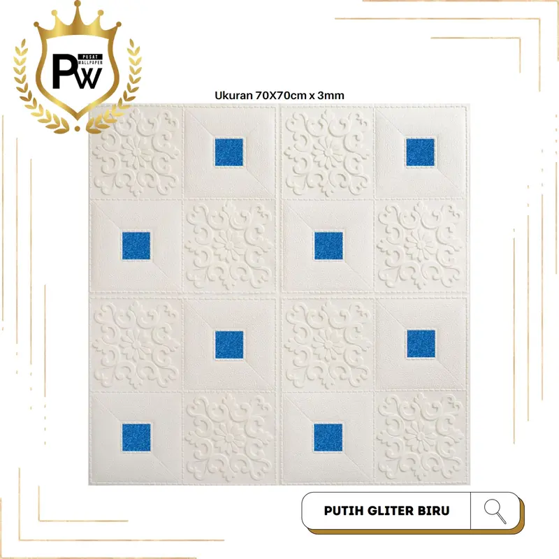 PAKET 10 LEMBAR [SERI C - 3MM] Wallfoam Dinding Dekorasi Ruangan 3D / Wallpaper Foam Motif Batik Untuk Plavon 1