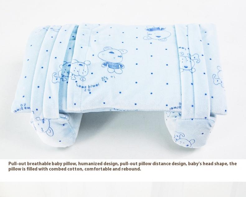 Product Introduction of Newborn Baby and Infant Pillow Baby Pillow Anti-Deviation Head Baby Pillow Pure Cotton Diamond Velvet Pillow 2