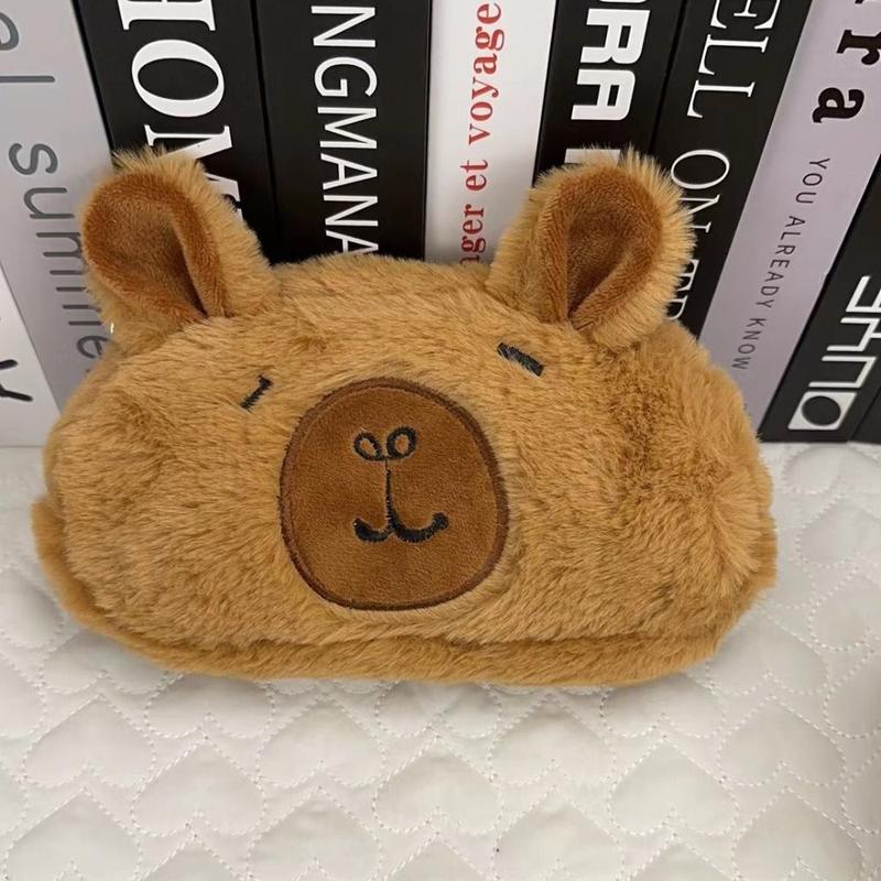 Product Introduction of Pencil Case Plush Doll Capybara Plush Pen Bag Capibara Soft Capybara Pen Pouch Cartoon Animal Cute Capibara Plush Pencil Pouch Stationery 12