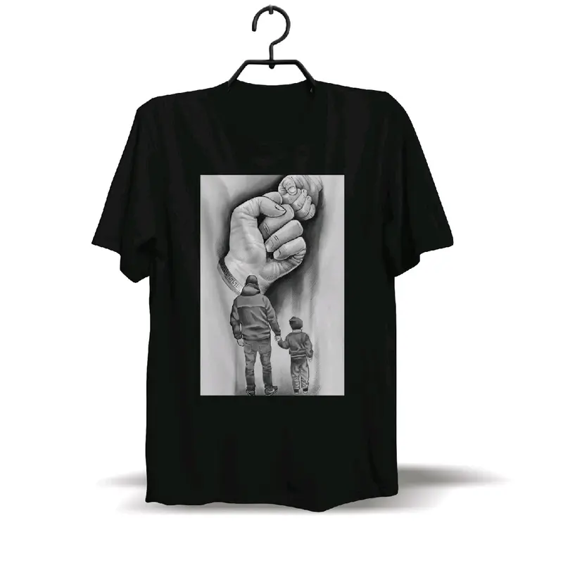 BAJU KAOS PRIA SABLON DTG DESAIN KODE AYAH ANAK 2