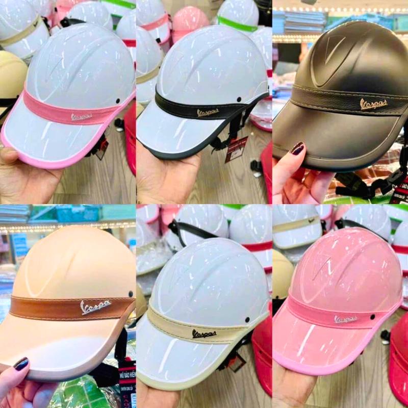  Nón bảo hiểm lưỡi trai Vespa cao cấp Mũ bảo hiểm nón kết cá tính và sang trọng dành cho cả nam và nữ Sport 
