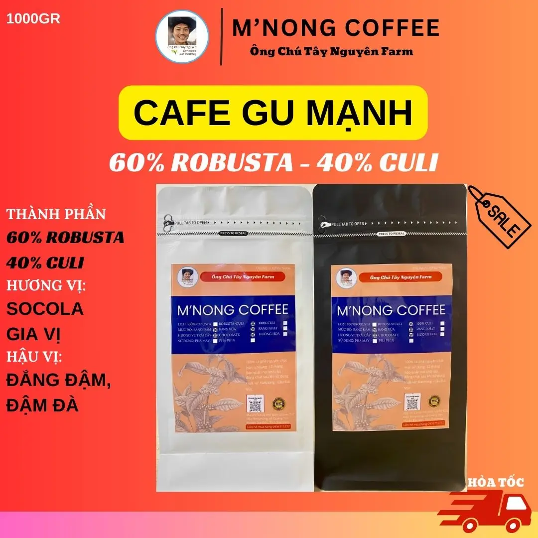DÒNG 5. ROBUSTA BLEND CULI GU MẠNH NGUYÊN CHẤT KHÔNG ĐƯỜNG EATCLEAN HEALTHY Cafe Cà Phê Coffee