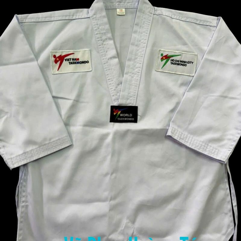 VÕ PHỤC TAEKWONDO VẢI KAKI DÀY ĐẸP - QUẦN ÁO + ĐAI TRẮNG