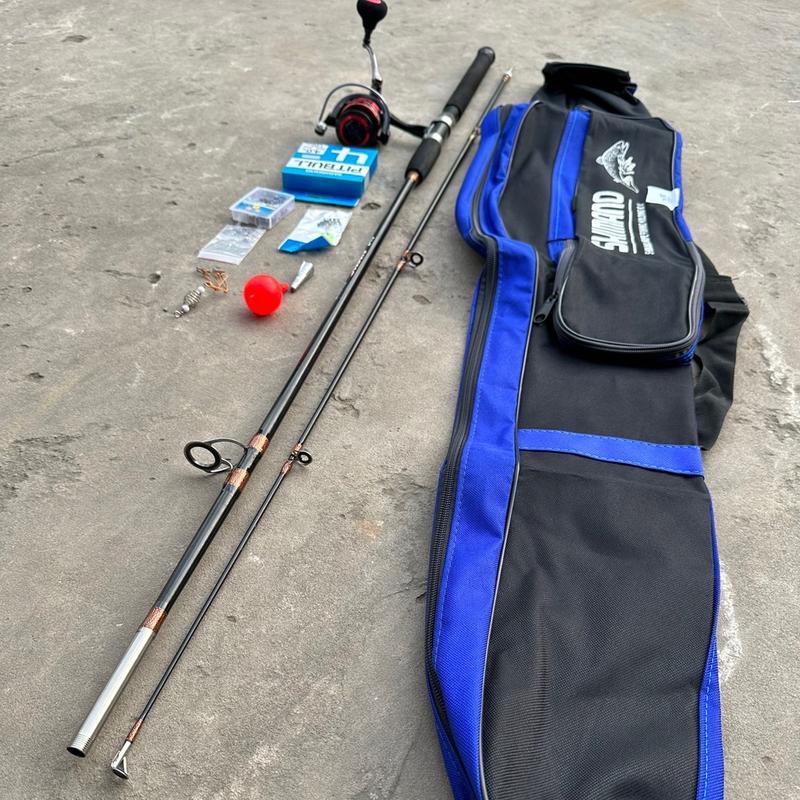 (Combo 73). Combo cần câu siêu khoẽ đập trâu giá sinh viên câu sông bè + ( tặng kèm bao cần, cuộn dù pitbull, lưỡi, phao, chì, lan xê )