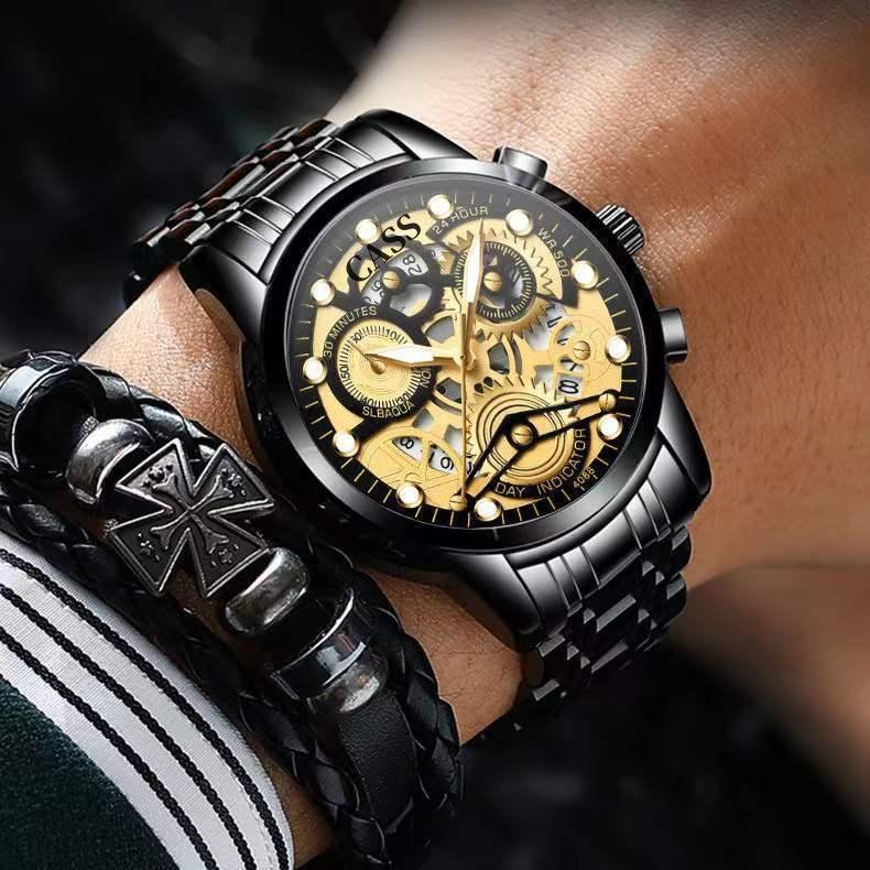 Product Introduction of JAM TANGAN PRIA IMPORT 2024 NEW CASS MEN'S WATCH FASHION HOLLOW BUSINESS WATCH TREN WATERPROOF NIGHT LIGHT LUMINOUS QUARTZ QUARTZ SEGOOD WATCHES 4