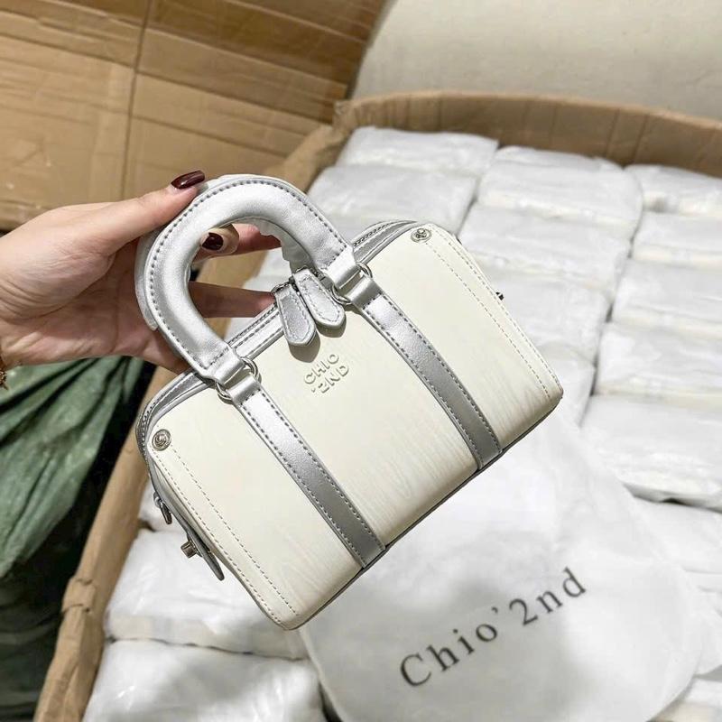 Túi trống CHIO quai xách size 20cm Bag Nữ Da Nhung 5