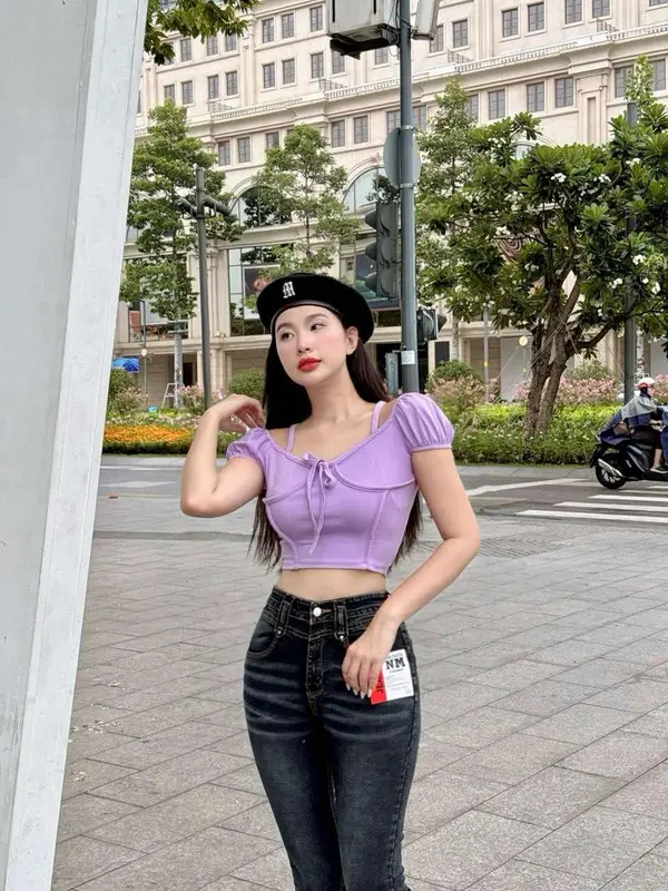 Quần Jeans Nữ Lưng Cao  Nâng Mông Che Khuyết Điểm 2