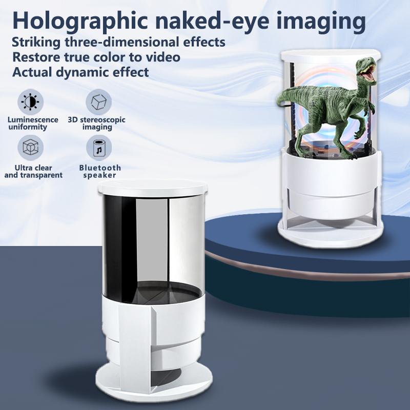 Desktop HD 3D Hologram Fan Bluetooth speaker 360 Degree Viewing Angle Cylindrica Screen Advertising LED Light Beads WIFI - Image 5