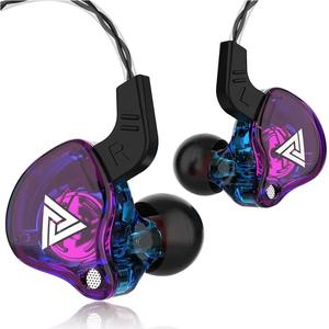 Auriculares con cable de diseño intrauditivo QKZ, auriculares estéreo HiFi con micrófono (1 unidad), auriculares con cancelación de ruido para juegos, deportes y oficina