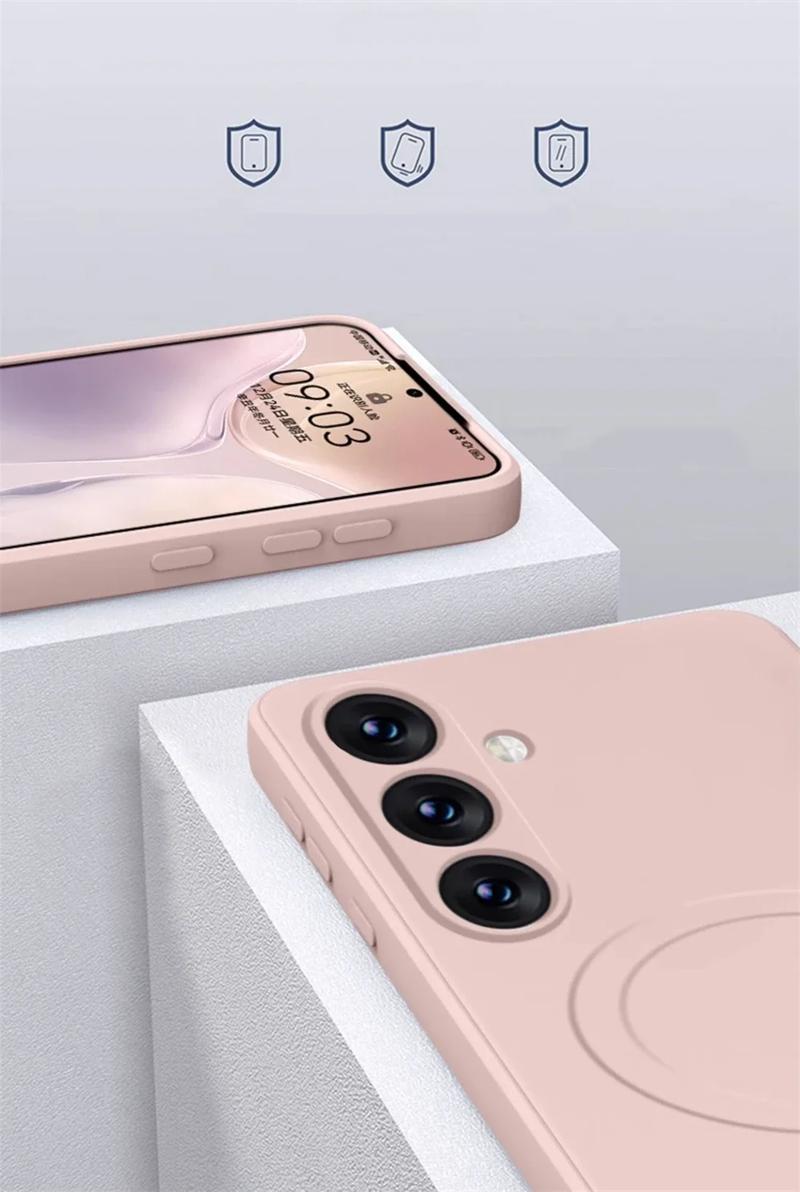 Product Introduction of Original Liquid Silicone Magnetic Wireless Charge Case For Samsung Galaxy S25 S24 Ultra S23 S22 S21 For Magsafe Shockproof Cover 6