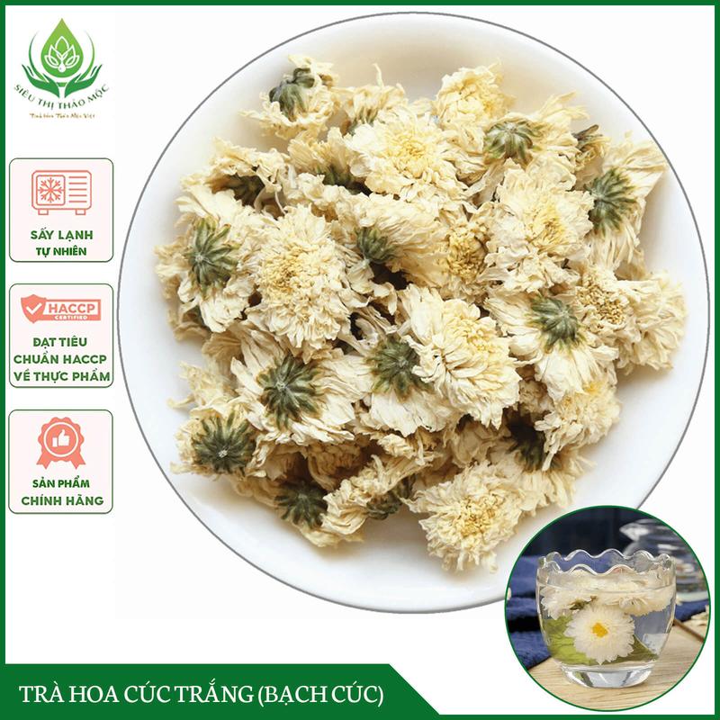 Trà Hoa Cúc Trắng Bạch Cúc Sấy Khô Nguyên Bông