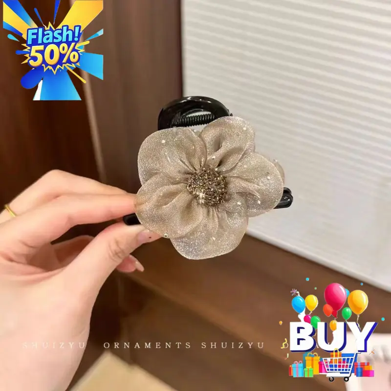Kẹp Tóc Càng Cua Hoa Hướng Dương, Hàng Mới Về Mùa Hè, Dành Cho Phụ Nữ Và Nam Giới, Kẹp Tóc Đuôi Ngựa Cao, Cố Định Sau Đầu, Kẹp Cá Mập Hoa, Phụ Kiện Tóc, Giá Cả Phải Chăng, Cao Cấp, Thích Hợp Cho Phụ Nữ Và Nam Giới, Năm 2025 set  dây  buộc  tóc 3