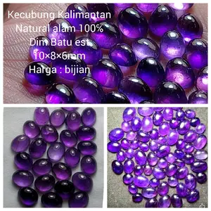Batu cincin Kecubung asli Kalimantan crystal Natural alam Dim batu 10×8×6mm