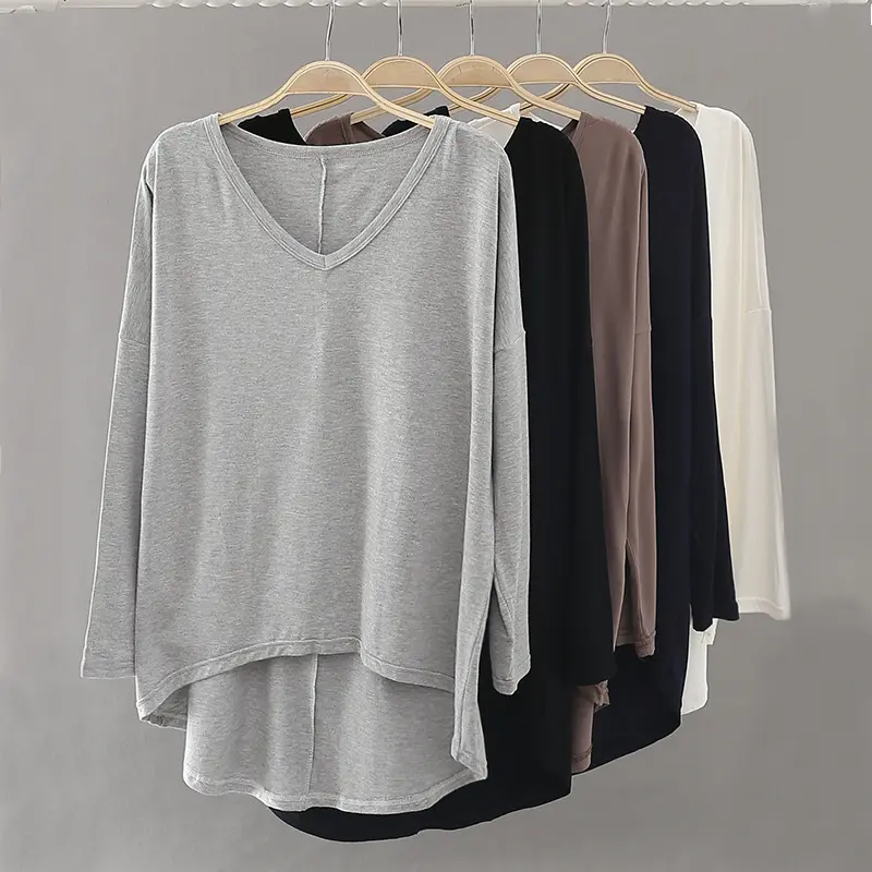 T Shirt Women Harajuku Bamboo Batwing Sleeve Tops Modal Oversize Shirts Casual Tee Oversized T Shirt Lingerie