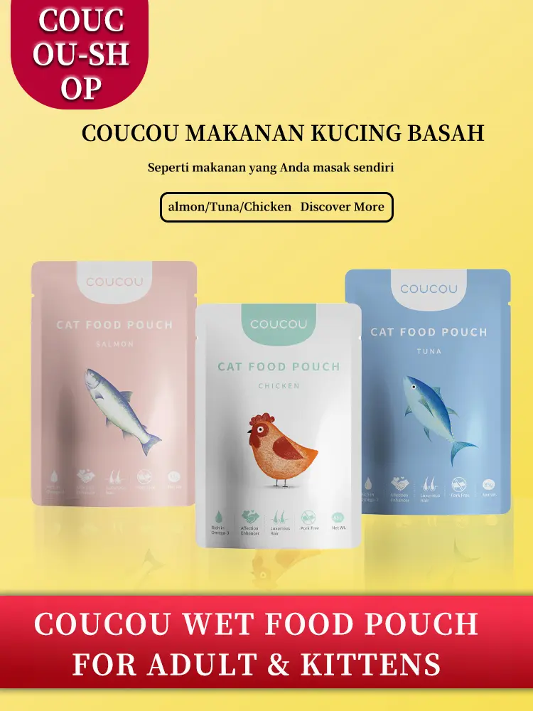 Wet Food Premium COUCOU Pouch 85gr ( Makanan Kucing Basah)