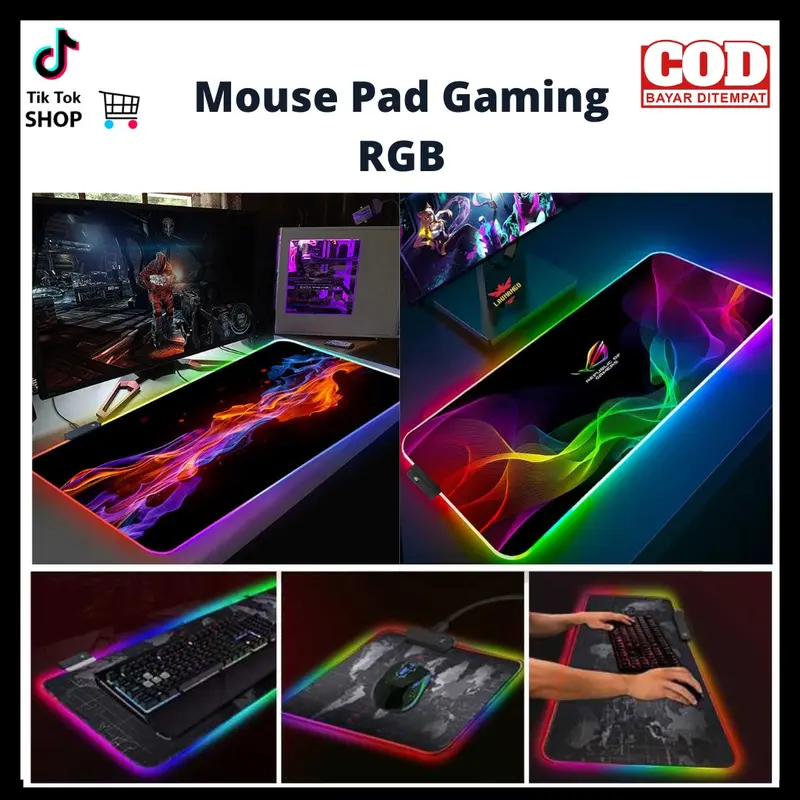 Promo !!! Gaming Mouse Pad RGB Keren Beraneka Motif & Ukuran 0