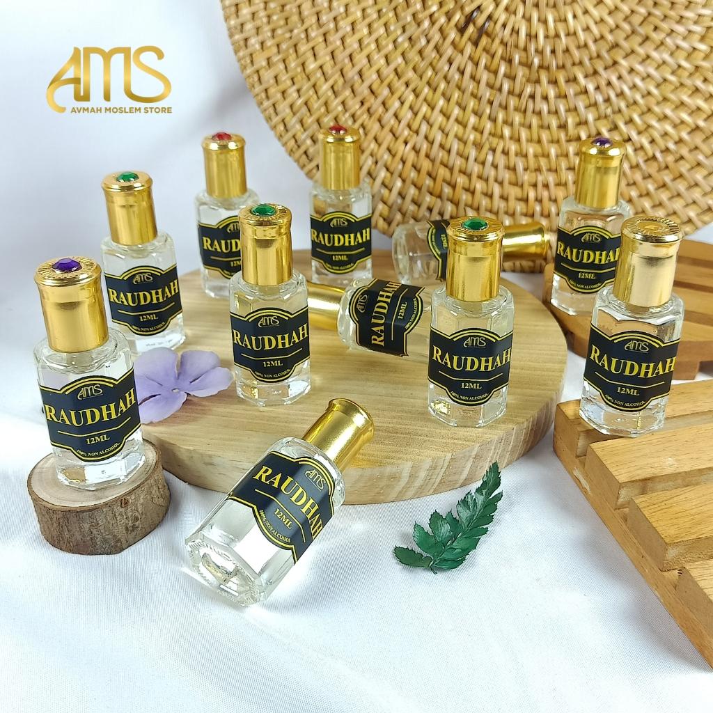 PARFUM SHALAT RAUDHAH ISI 12ML ORIGINAL 100% FULL BIANG (BY.AMS)