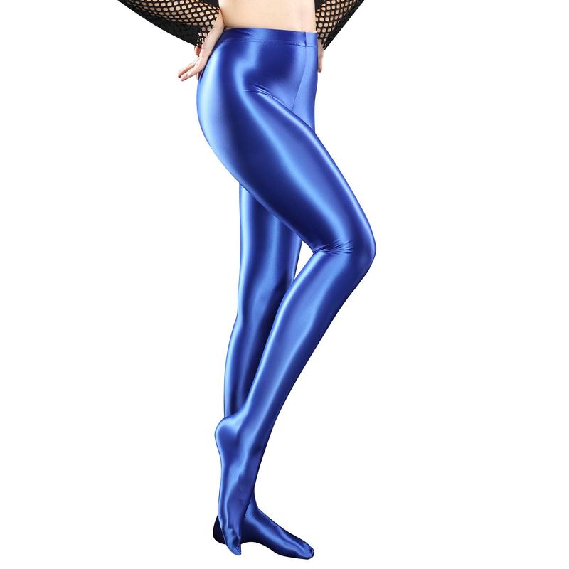 Quần Tất Cạp Cao Bóng Loáng Sexy, Dành Cho Nữ, Thiết Kế Cắt Xẻ, Quần Tất, Quần Legging Co Giãn Chân, Đồ Lót, iEFiEL 7