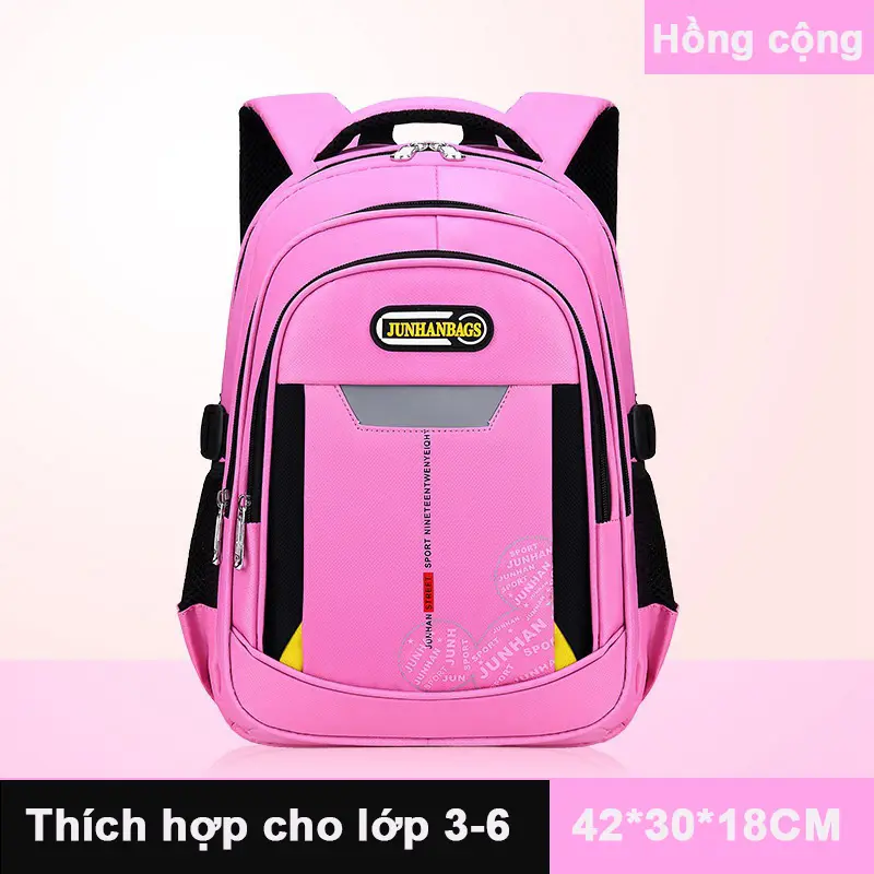 Túi đôi cho học sinh tiểu học Túi xách công suất lớn cho nam và nữ Hàn Quốc ba lô Học viện Phong cách thời trang bảo vệ sườn núi 6