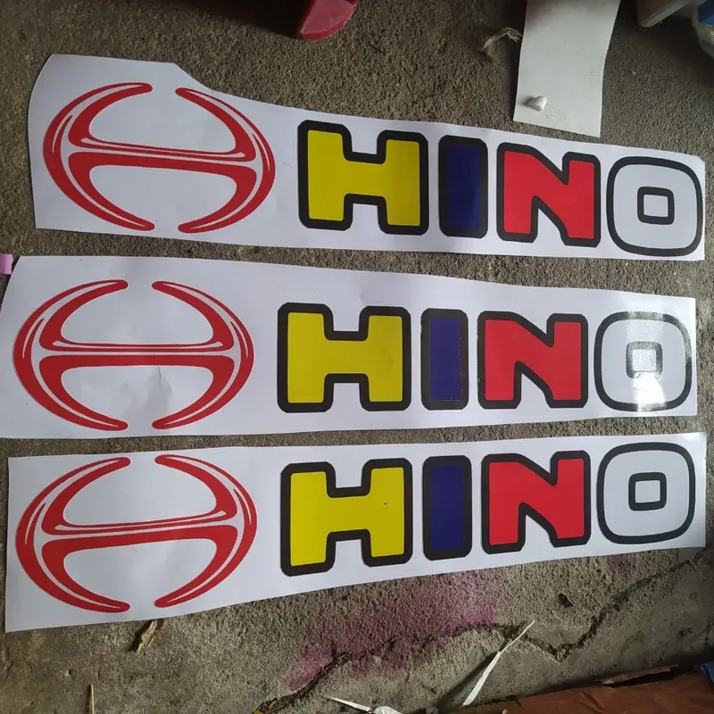 Tem chữ HINO dán xe tải (sl: 1 tem) 1