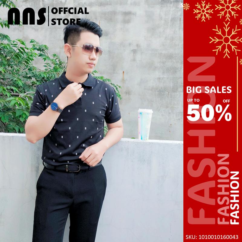 NNS Áo Polo Sticker Chữ B Chất Vải Poly Loại Một (Đen, Xanh, Trắng) Menswear Nam Có Cổ 4
