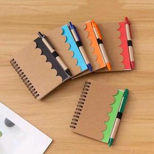 mini kraft notebook spiral notebook with pen