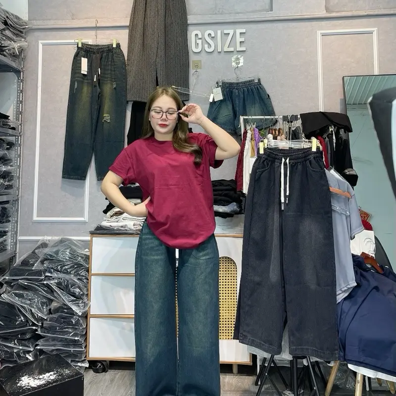 Suông jean cạp chun bigsize (Q11)