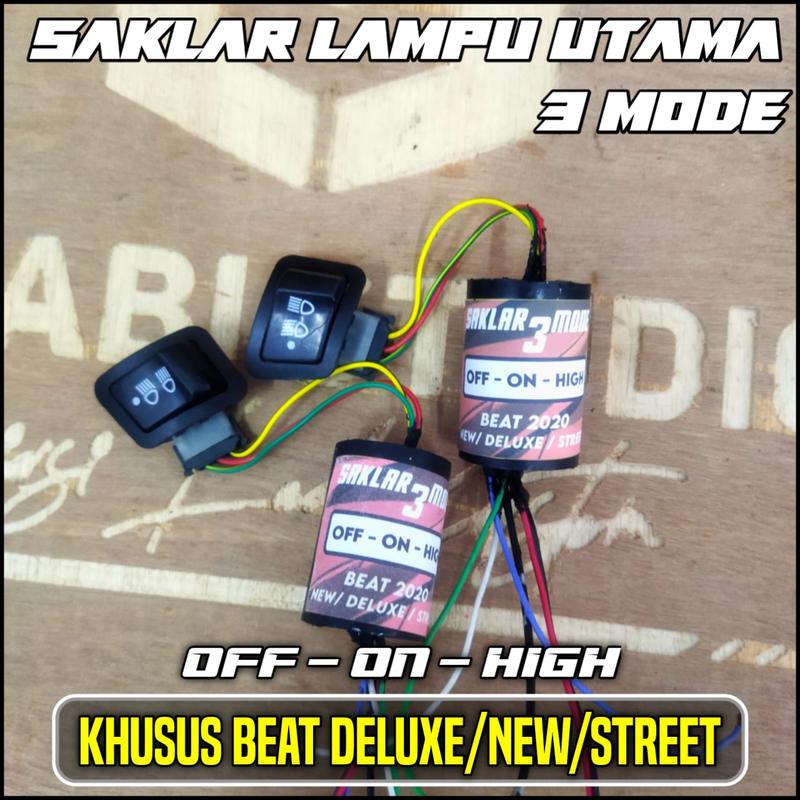 MODUL SAKLAR LAMPU UTAMA 3 MODE PNP BEAT NEW 2020 DELUXE STREET - Shop ...