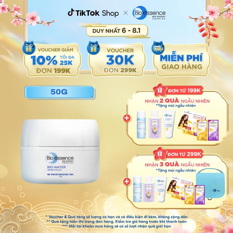 Kem dưỡng ẩm Làm Đẹp Da Vitamin B5 và Hyaluronic Acid Bio-Essence Bio-Water B5 Moisturizing gel 50gr cho Nữ Skincare Nữ