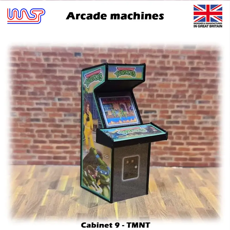 Arcade Machine TMNT 1:32 Track Side Scenery Pub Bar Game Retro WASP 0