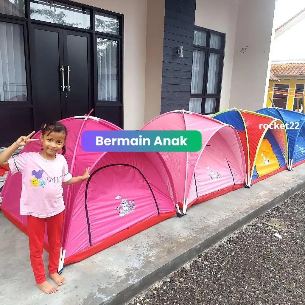 Main Seru dengan Tenda Anak Karakter Doraemon - Tersedia 4 Varian Warna