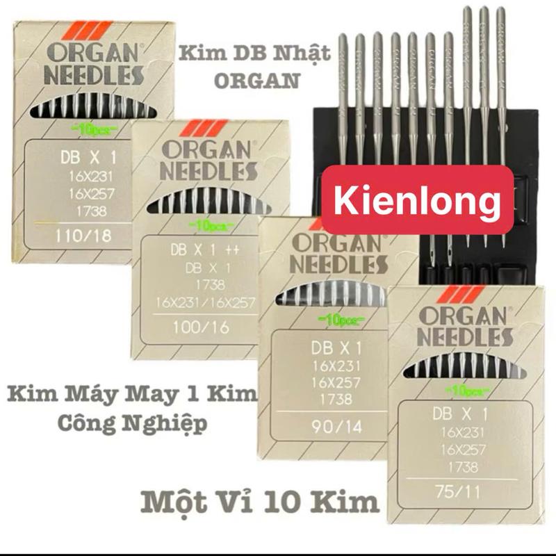 Kim nhật 1 kim DBx1 Organ cái đủ size dùng cho máy may 1 kim công nghiệp (Vỉ 10 cái)