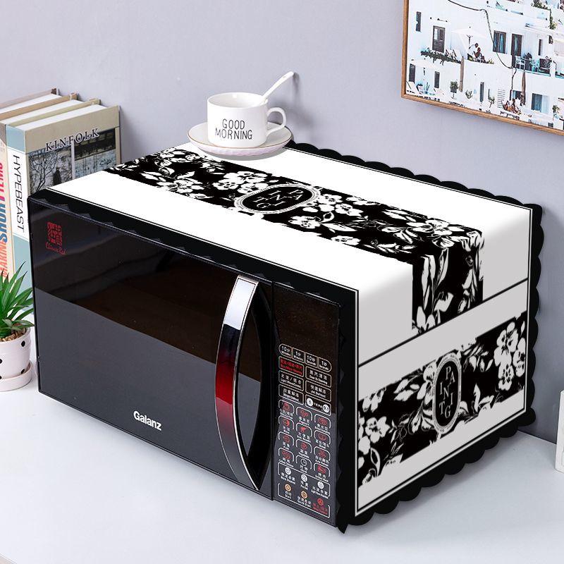 Tấm Che Lò Vi Sóng, Tấm Che Bụi, Tấm Che Lò Nướng Thông Dụng Thiết Kế Đơn Giản, Chống Dầu, Thích Hợp Cho Midea, Tủ Lạnh Và Máy Giặt, Làm Bằng Vải, Khăn Che 7