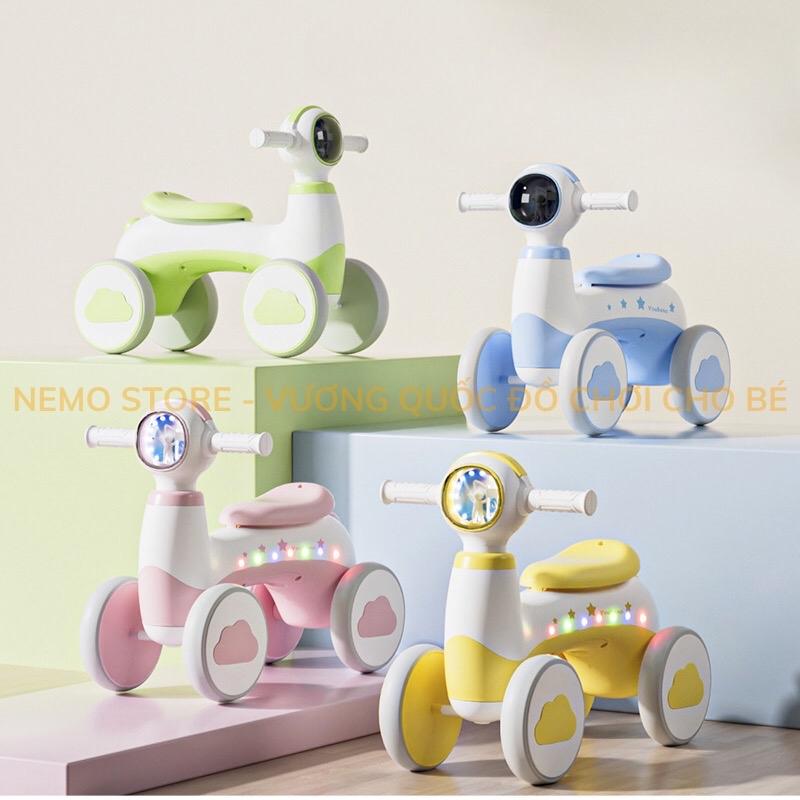 Xe tập đi cho bé phi hành gia 806 xe chòi chân 4 bánh đáng yêu có đèn và nhạc đồ chơi vận động ngoài trời