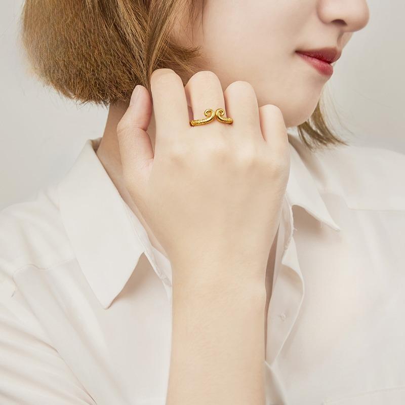 Product Introduction of Wukong, Golden Hoop Stick, Tight Hoop, Ring S925 Sterling Silver, Destiny Man 5