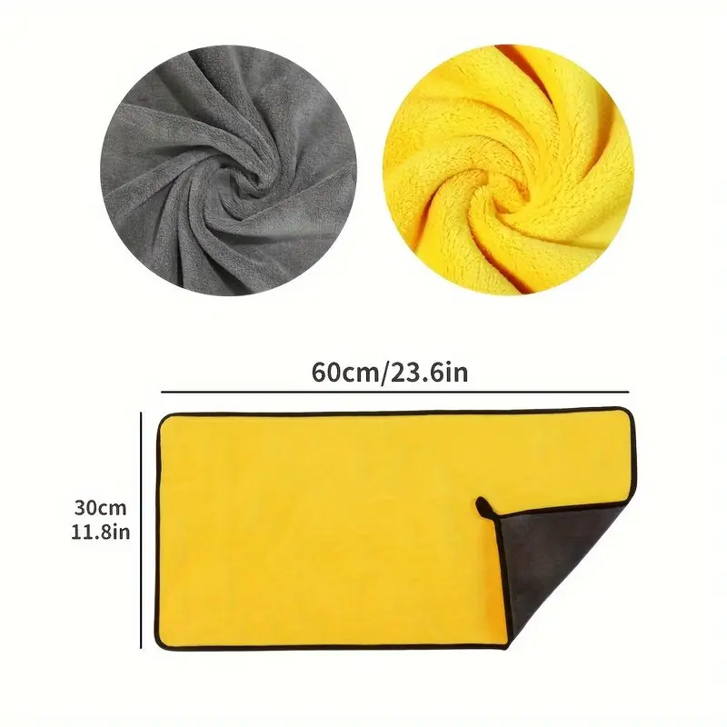 Car Washing Towel, Car Cleaning Towel, Car Detailing Towel, Absorbent Microfiber Car Wash Towel, Thick Plush Detailing Towel for Car Care & Home Cleaning, Car Detailing Products, Car Cleaning Supplies, Microfiber Cloth 2