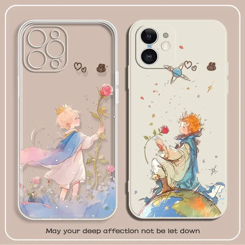 Little Prince Planet Phone Case for Iphone15 Cute 14 Silicone Promax