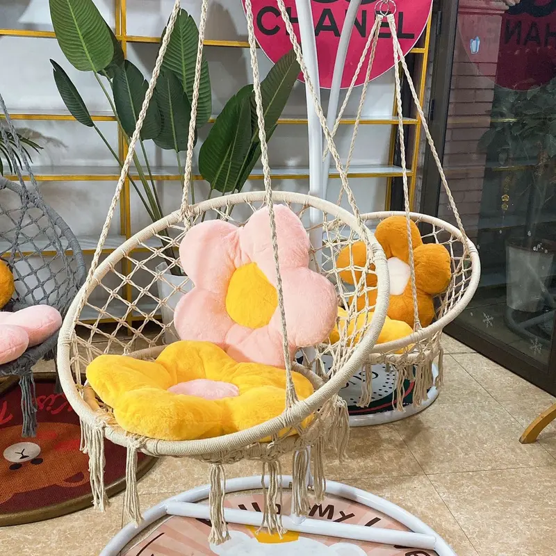 Võng xích đu đan sợi thủ công gấp gọn Macrame Decor siêu đẹp 2