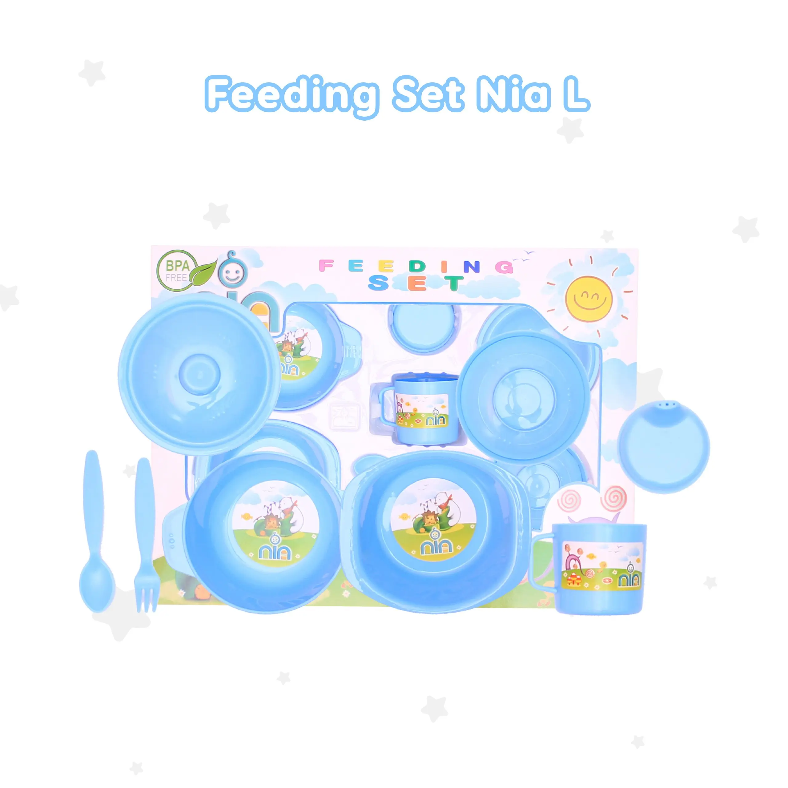 NEW PROMO!! FEEDING NIA SET UKURSN , KECIL,TANGGUNG,DAN BESAR-TEMPAT MAKAN KEKINIAN-SET KADO