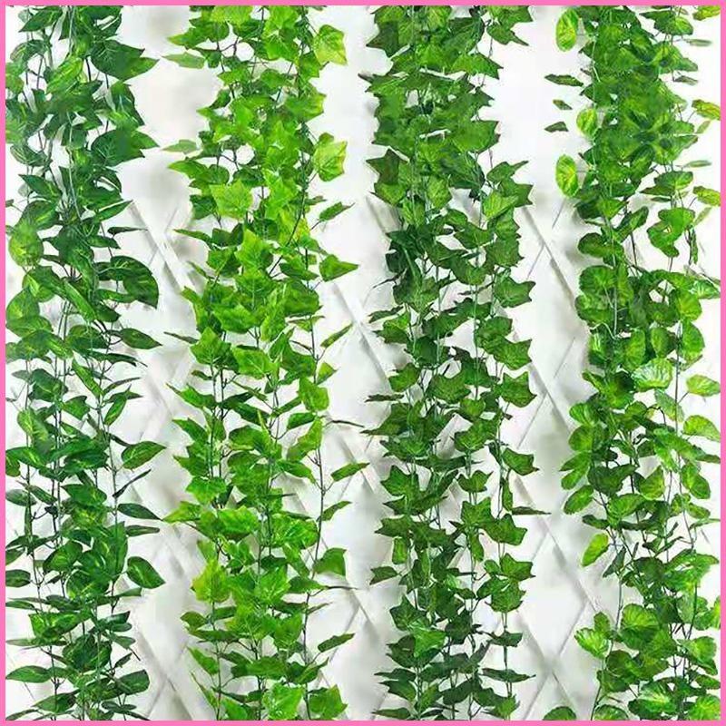 1M Lá to bó hoa giả trang trí lá cây dây leo trang trí đám cưới trang trí phòng cưới Trần nhà