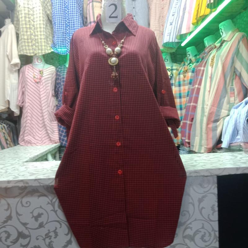 Product Introduction of Tunik Wanita//Tunik motif Kotak  bahan Katun Lembut 7