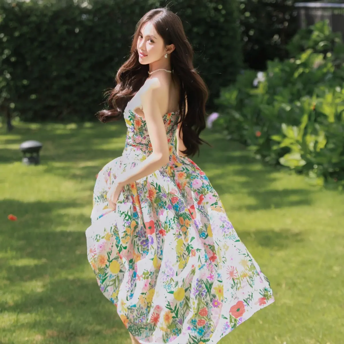 Váy hoa Mya dress chun lưng