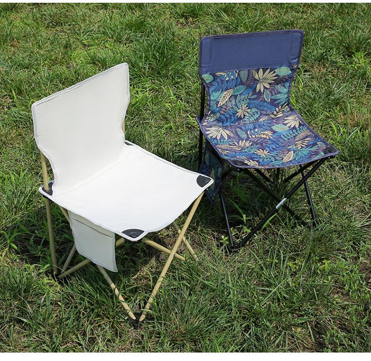 Product Introduction of Outdoor folding chair Field sketch fishing stool Portable BBQ family camping Oxford cloth folding chair 24