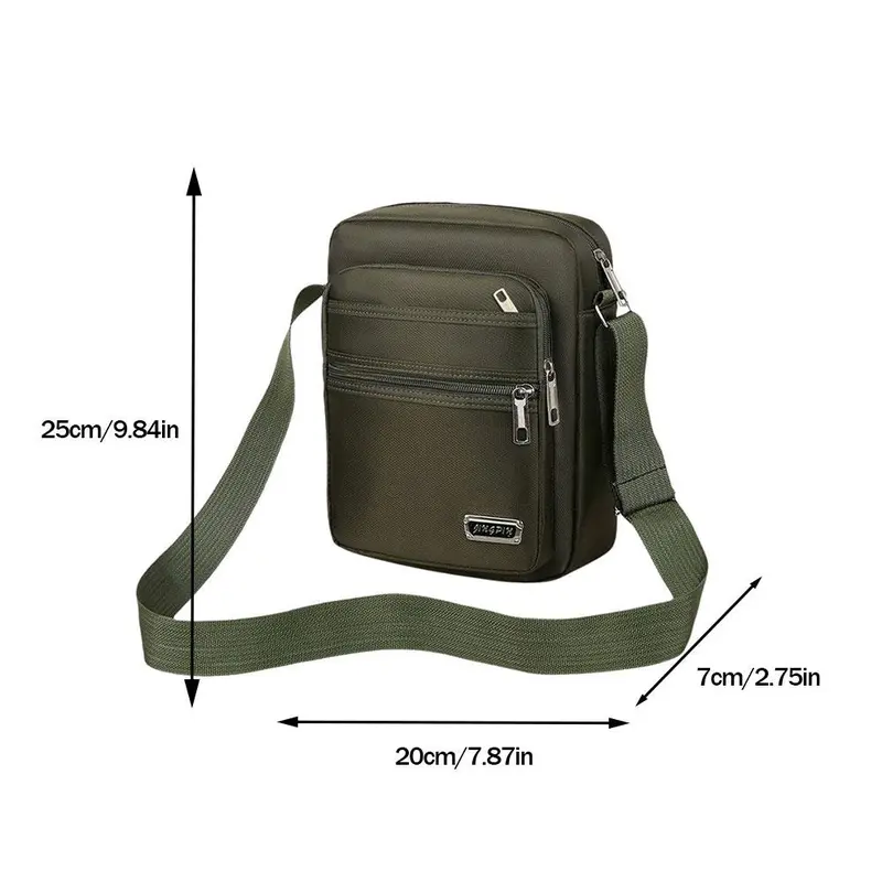 Túi Đeo Vai Nam, túi Messenger Phong Cách Thường Ngày Chất Liệu Nylon Chống Thấm Nước, Túi Bỏ Túi, Túi Đeo Chéo, Túi Tote, N6D3 8