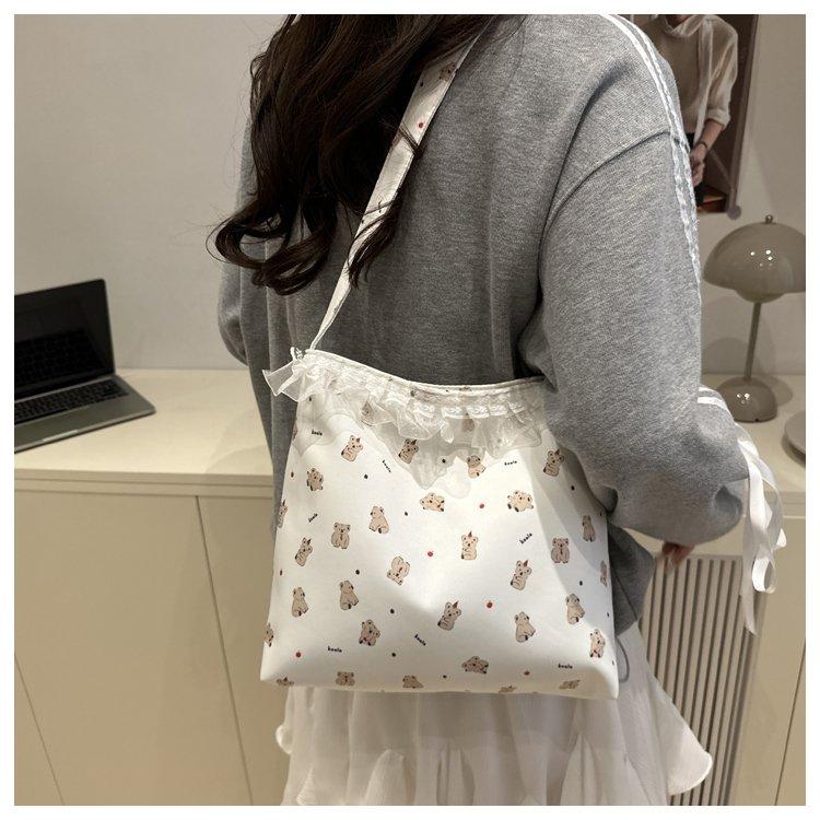 Product Introduction of Sewing Line Magnetic Snap Spring 2025 Women's Bag Shoulder Bag Personality Trend Large Capacity 25