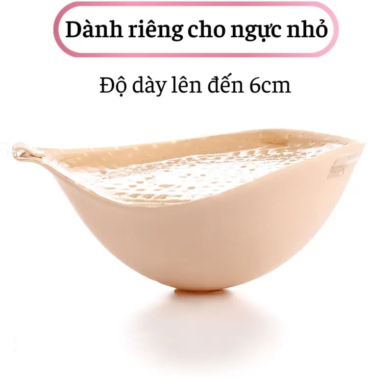 Áo Dán Nâng Đệm Dày 6cm Cài Trước Tạo Khe Siêu Nâng Siêu Dính Kèm Dây Trong EVA BRA - P41 Kem Nữ Women 5