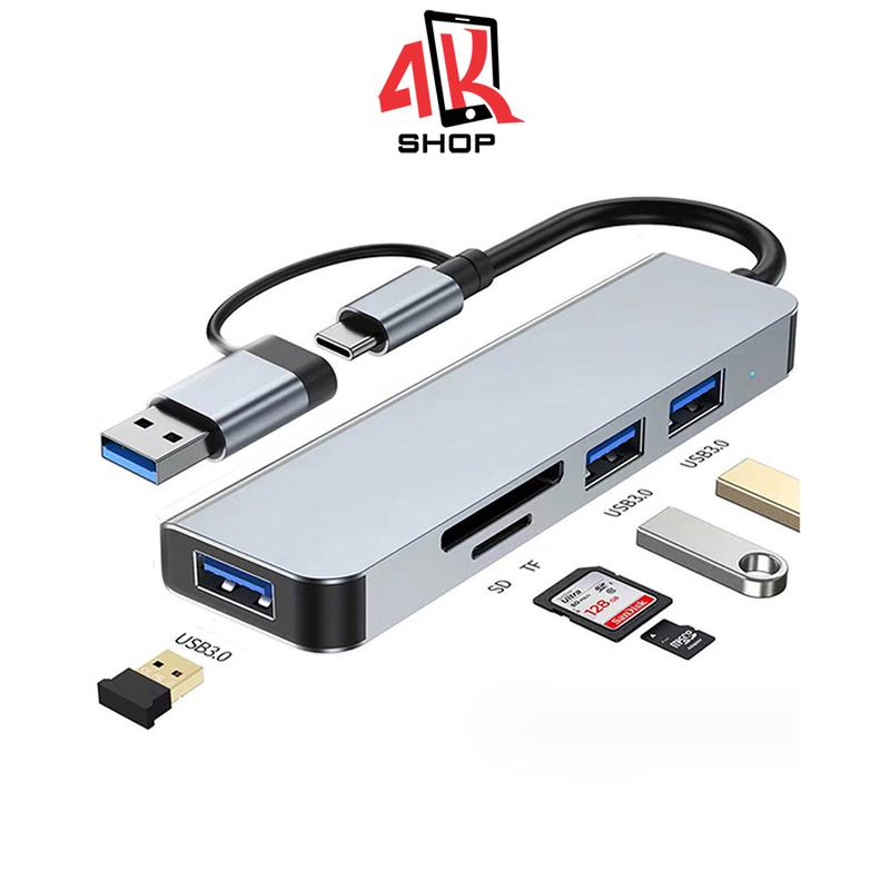 Bộ chia cổng usb kiêm đầu đọc thẻ nhớ SD đa năng
