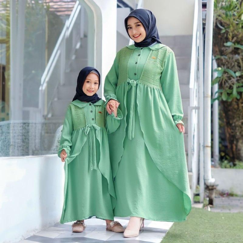 Product Introduction of Inara Dress Couple Ibu & Anak - Terbaru - Termurah - Couple - Baju Gamis - Baju Anak - Crinkle - Brokat 3
