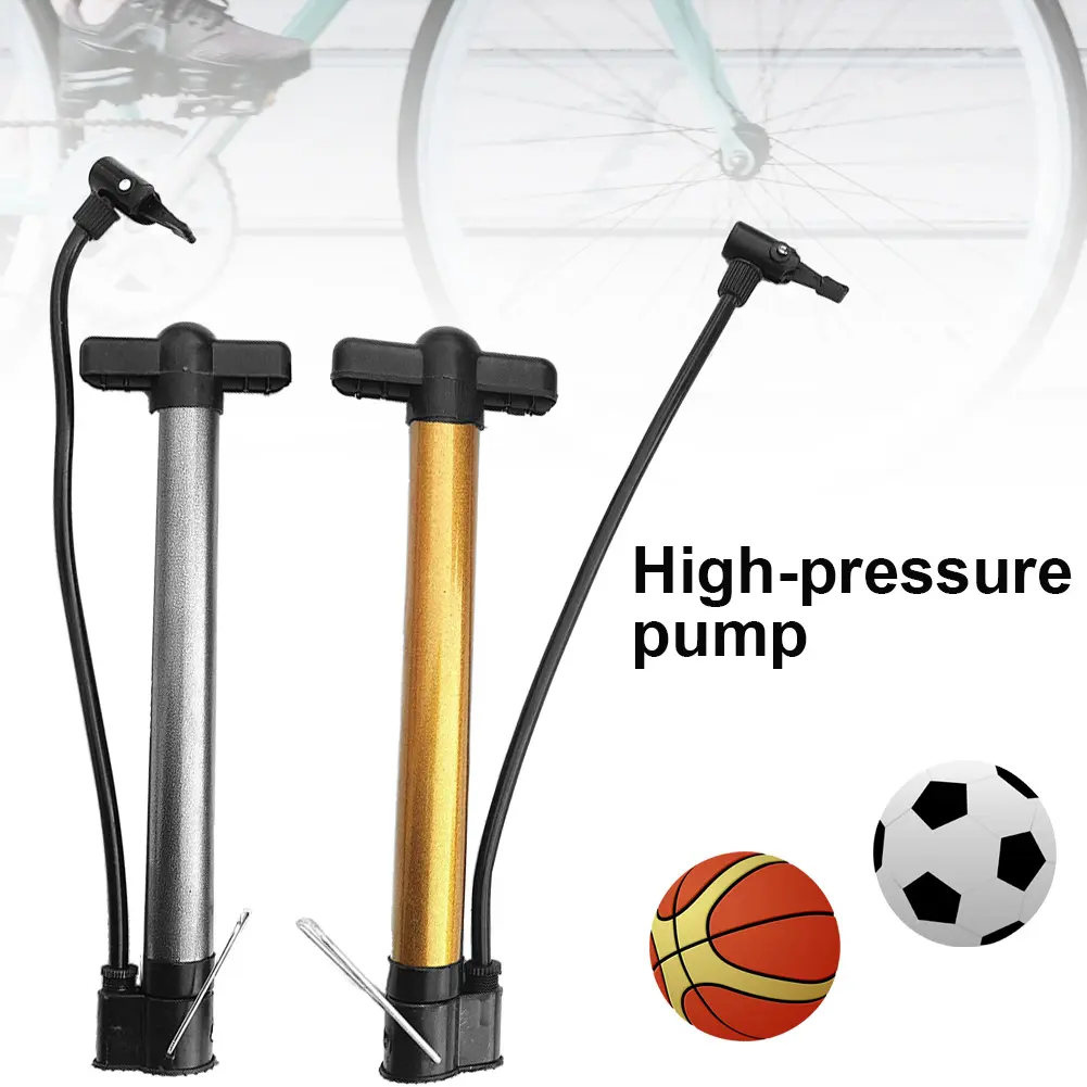 Portable High Pressure Mountain Bike Bicycle Basketball Manual Air Pump Inflator