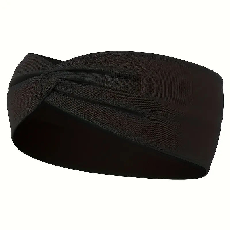 1pcs Solid Color Knotted Headband Elastic Hair Band Simple Headwear Hair Accessories For Daily Wear swimming  goggles riding  hat 3